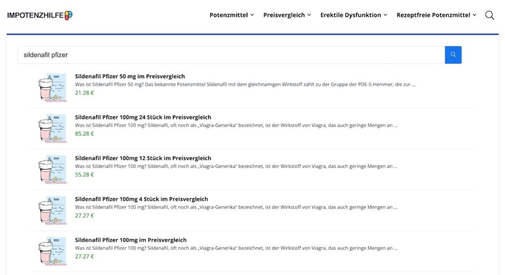 sildenafil pfizer 50mg finden